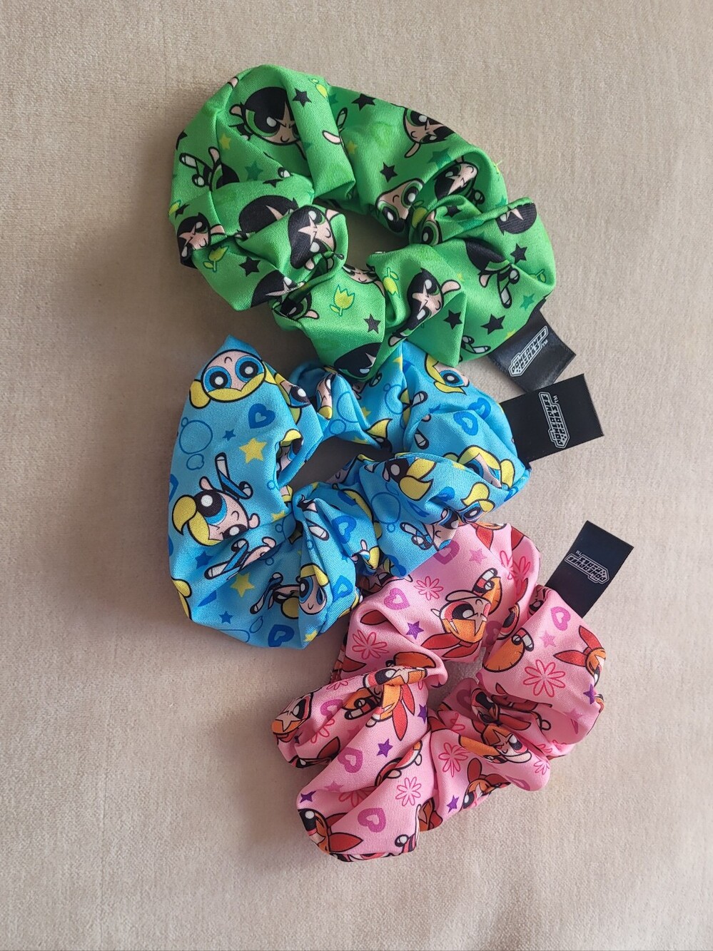 Powerpuff Girls Hair Scrunchie Set